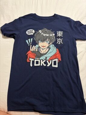 Boys' Tokyo Anime Graphic Tee - Navy